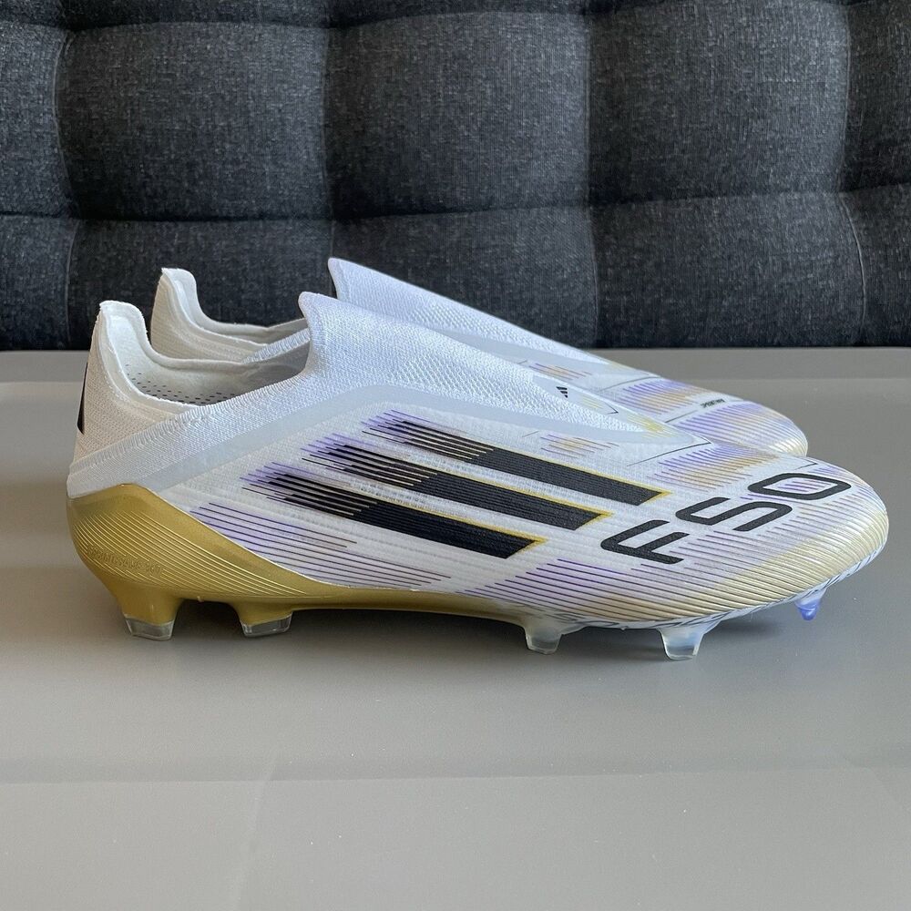 Adidas Adizero F50 Elite LL FG Soccer Cleats Mens 9.5 White Gold Road To Glory